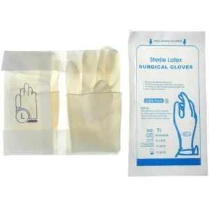 Custom 6 Mil Hand Specific Medium Thickness Latex Rubber Surgical Gloves Disposable Powder Free Sterile All Sizes