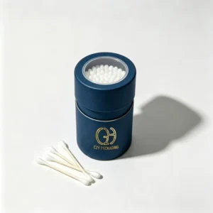 Custom Biodegradable Eco Friendly Recyclable Four Color Printing Cotton Swab Paper Tube Packaging