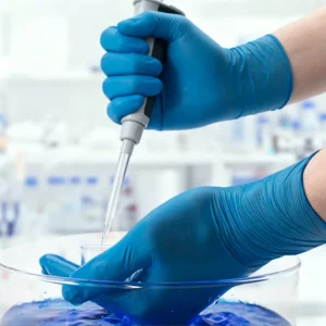 Custom Blue Nitrile Gloves Disposable Powder Free Lab Grade Chemical Resistant Laboratory Safety Gloves