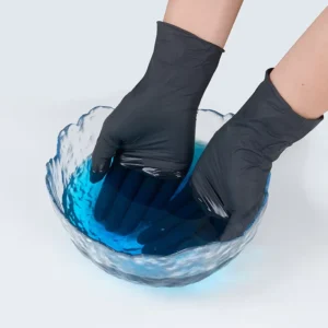 Custom Box Nitrile Gloves 9 Inches Barber Tattoo Beauty Use Latex Free Black Powder Free High Elasticity Puncture Resistant
