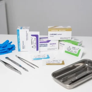 Custom CE Certified Disposable Absorbable Steel Surgical Sutures Class II 2/0 3/0 4/0 Veterinary