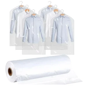 Custom Clear LDPE HDPE Plastic Garment Bag on Roll for Packing Suits Garment
