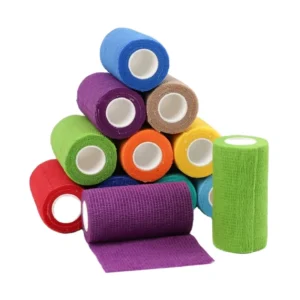 Custom Colored Self adhesive Sports Tape Non woven High Elastic Crepe Cohesive Bandage for Medical