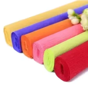 Custom Coloured Crepe Paper Roll Moisture Proof Handmade DIY Christmas Craft for Gift Wrapping and Packaging