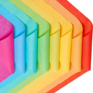 Custom DIY Colorful Thin Tissue Paper Uncoated Seiden Papier De Soie Papel Seda for Gift Wrapping