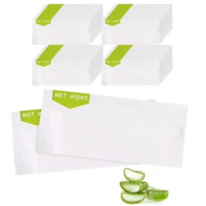 Custom Design Single Packed Cleaning Wet Tissue Individual Hand and Mouth Wipes Sachet Wet Wipe for Restaurant Hotels