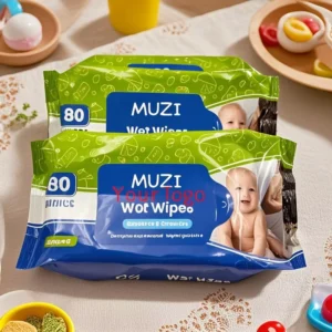 Custom Design Travel Size Biodegradable Cute Baby Wet Wipes for Baby Skincare