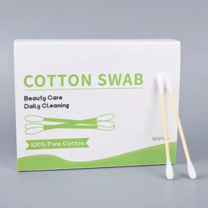 Custom Disposable Bamboo Cotton Swabs for Makeup Remover and Ear Cleaning