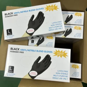 Custom Disposable Nitrile Gloves Black Blue Color Powder Free Nitrile Coated Work Hand Gloves Manufacturers