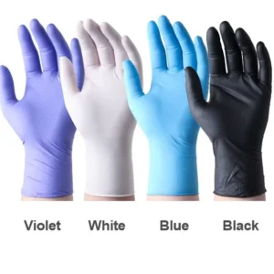Custom Disposable Nitrile Gloves with Acid and Alkali Resistant Nylon Lining Oil and Water Resistant