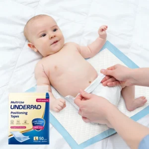Custom Disposable Super Absorbency Disposable Underpads With Adhesive Strips