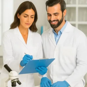 Custom Doctor Nurse Pharmacist White Lab Coat Hospital Medical Uniforms Men Cotton Long Sleeve Lab Coat