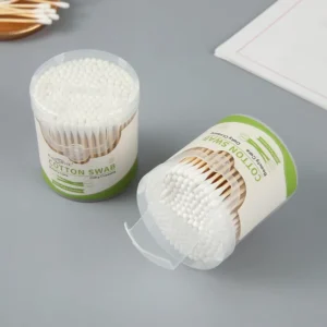 Custom Eco Friendly Daily Use Bamboo Stick Cotton Swabs 200pcs Cotton Buds