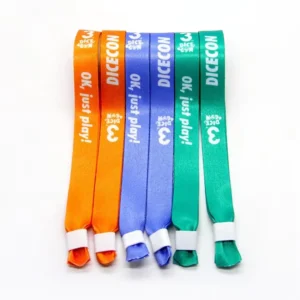 Custom Fashion Logo Printed Sublimation Festival Wristband Clasp for Sale