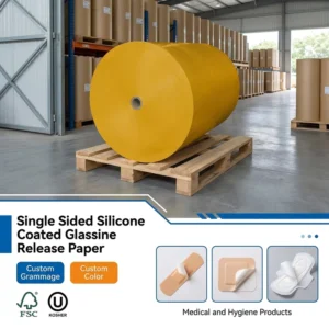 Custom Grammage Single Side Silicone Coated Glassine Release Paper for Medical and Hygiene Products