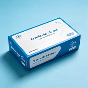 Custom Healthcare Product Packaging with Clear Window Printed Tuck Top Folding Boxes for Disposable Examination Gloves
