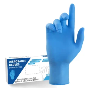 Custom Industrial Mechanic Heavy Duty Nitrile Gloves White Powder Free Disposable Safety Gloves with Logo Hand Arm Protection