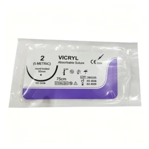 Custom Length Surgical Thread Flexible Needle Design Absorbable Vicryl for Clinical Use