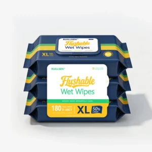 Custom Logo Adult Flushable Wipes INDA GD4 Certified Septic Safe Toilet 100% Biodegradable Eco friendly Toilet Cleaning Wipes