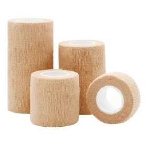 Custom Logo Breathable Strong Adhesive Elastic Sports Tape Length Cotton Cohesive Bandages Wrap Self Adhesive Athletic Unisex