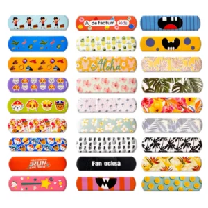 Custom Logo CE Certified Waterproof Breathable Adhesive Band Aids Cute Wound Plaster Printed Private Label Bandages EO