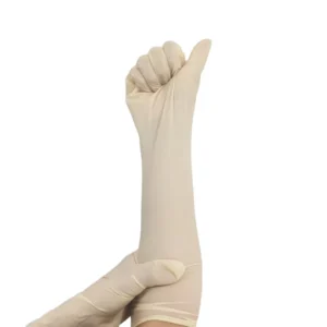 Custom Logo CE2777 16inch Grade 10 Cleanliness Extra Long Sterile Industrial Disposable Safety Latex Cleanroom Gloves