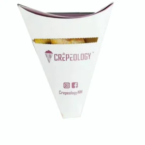 Custom Logo Disposable Crepes Packaging Food Grade Paper Holding Crepes Paper Cone