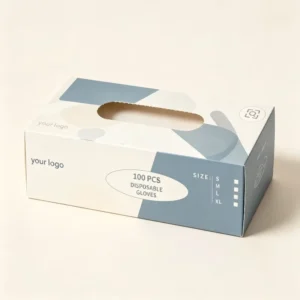 Custom Logo Disposable Latex Nitrile Glove Paper Box Medical Mask Packaging Box