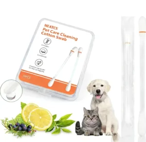 Custom Logo Double Head Pet Care Cleaning Cotton Swab Factory Ear Cleaning Liquid for Small Animals