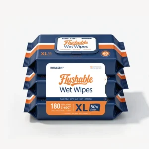 Custom Logo Flushable Moist Toilet Wipes Flushable Intimate Cleaning Wet Wipes Unscented Disposable Wipes
