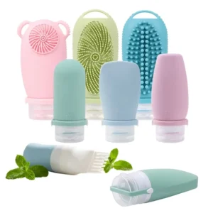 Custom Logo Leakproof 90ml 100ml Travel Bottle Set 4 in 1 Silicone Travel Bottle Dispenser Set for Shampoo