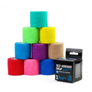 Custom Logo Light Stretch Adhesive Cotton EAB Bandage Crossfits Gauze Hook Grip Weightlifting Thumb Tape Cohesive Bandage Wrap
