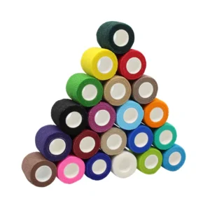 Custom Logo Medical Grade Elastic Self-Adhesive Vet Wrap Non-Woven Veterinary Cohesive Bandage Elastic Animal Bandage