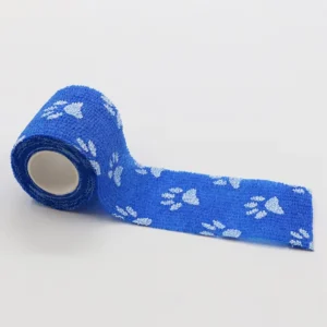 Custom Logo Nonwoven Elastic Self Adhesive Veterinary Pet Dog Cohesive Bandage Vet Rap