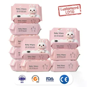 Custom Logo Portable Mini Baby Hand and Mouth Cleaning Wipes Eco Friendly Biodegradable Wet Wipes with Soft Fragrance