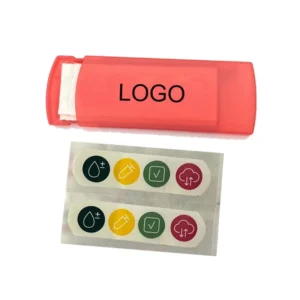 Custom Logo Print Band Aids with Dispenser Plastic First Aid Plaster Box for Promotion