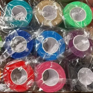 Custom Logo Printing 3 Inch 5 Yards Colorful Non Woven Self Adhesive Bandage Wrap Breathable Elastic Cohesive Bandage for Sports