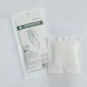 Custom Logo Printing Disposable Sterile Rubber Surgical Gloves Sterilization Pouch with Medical Paper or Tyvek Paper