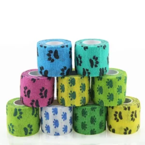 Custom Logo Printing Medical Supplies Vet Wrap Elastic Bandage Pet Self Adhesive Cohesive Bandage