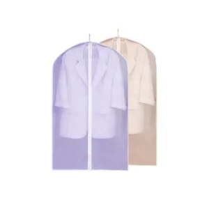 Custom Logo Printing Natural Linen Soft Storage Oxford Fabric Clothes Cover Non Woven Suit Bags Garment Bags