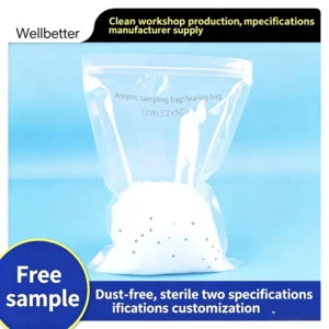 Custom Logo Security Dust Lint Free Low Outgassing PE Material Cleanroom Packaging Bag For Medical Use