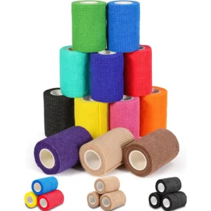 Custom Multi Color Medical Self Adhesive Bandages Wrap Cohesive Highly Elastic CE Certified Individual Pack Consumables