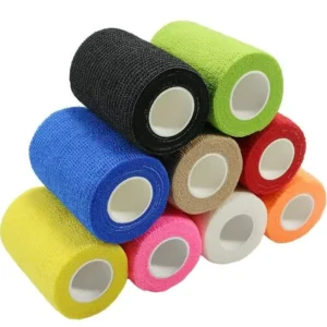Custom Non Woven Cohesive Sports Wrap High Compression Elastic Self Adhesive Unisex Bandage