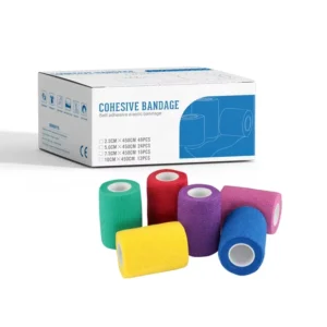 Custom Non Woven Medical Cohesive Bandage Waterproof Breathable Elastic Self Adhesive Bandages for Compression Wound Care Sports