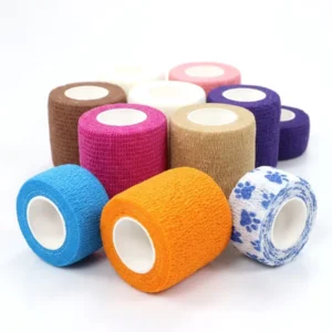 Custom Nonwoven Print Cohesive Bandage Self Adherent Wrap Variable Adhesive Strength Factory Direct for Sports Medical