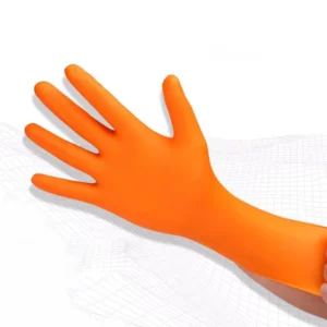 Custom OEM Logo 8 Mil Diamond Texture Car Repair Mechanic Cleaning Glove Pure Nitrile Glove for Industry