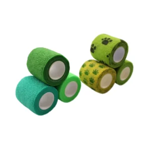 Custom Paw Printing Pet Vet Wraps Easy Tear Self Adhesive Elastic Cohesive Bandage Animal Supplies