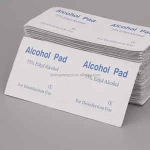 Custom Printed Alcohol Swabs 75% Ethanol Disposable Non Woven Pads with Your Logo 3x6cm