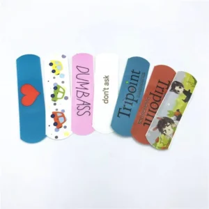 Custom Printed Breathable Medical Grade Waterproof Antibacterial Band B Cute Wound Plaster Private Label PE PVC Material EO