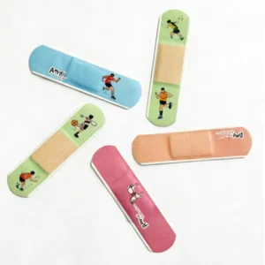 Custom Printed Breathable Waterproof Band-Aid CE Certified Adult Use Portable PE Material Elastic Band Aid Cartoon